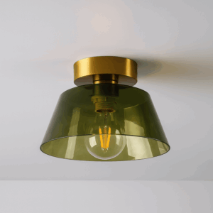 Alternative view of VetroGreenGlow Modern Glass Ceiling Light