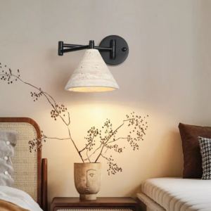 Alternative view of Travira Adjustable Travertine Wall Lamp
