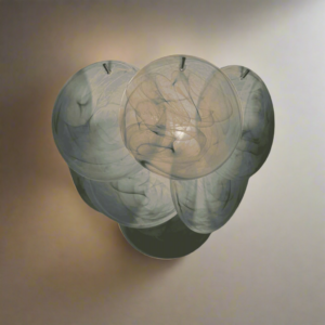 Azure Orb Vintage Glass Wall Lamp.