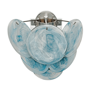 Alternative view of Azure Orb Vintage Glass Wall Lamp.