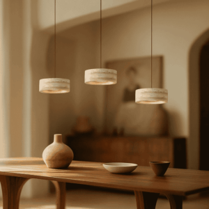 Ithaca Travertine LED Pendant Light