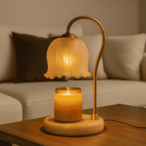 Lucerna Candle Warmer Lamp – Glass Aromatherapy Wax Melter with Timer & Dimme