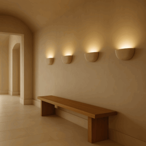 Lumo Wabi-Sabi Travertine Stone Wall Lamp – Minimalist Modern Sconce