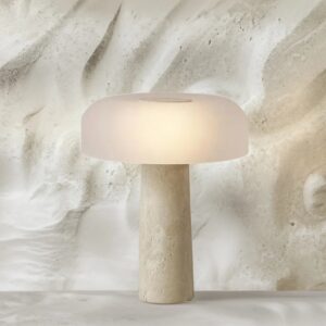 Luxury LED Mushroom Table Lamp with Marble Base
